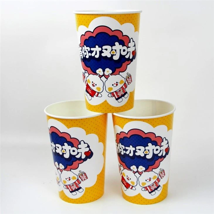 Acqious Coated Paper Popcorn Buckets For Movie Theater