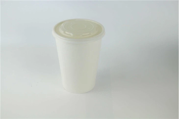 Tall Disposable Paper Soup Cup With Lids